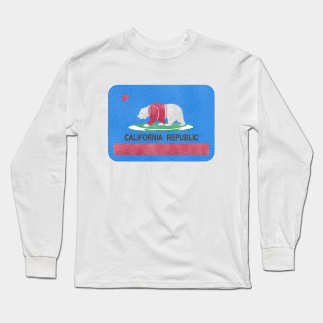 California Rebublic Polar Bear Long Sleeve T-Shirt by mailboxdisco